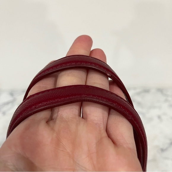 Furla Belvedere Leather Tote Shoulder Bag Red Structured Leather $378 - Picture 13 of 16